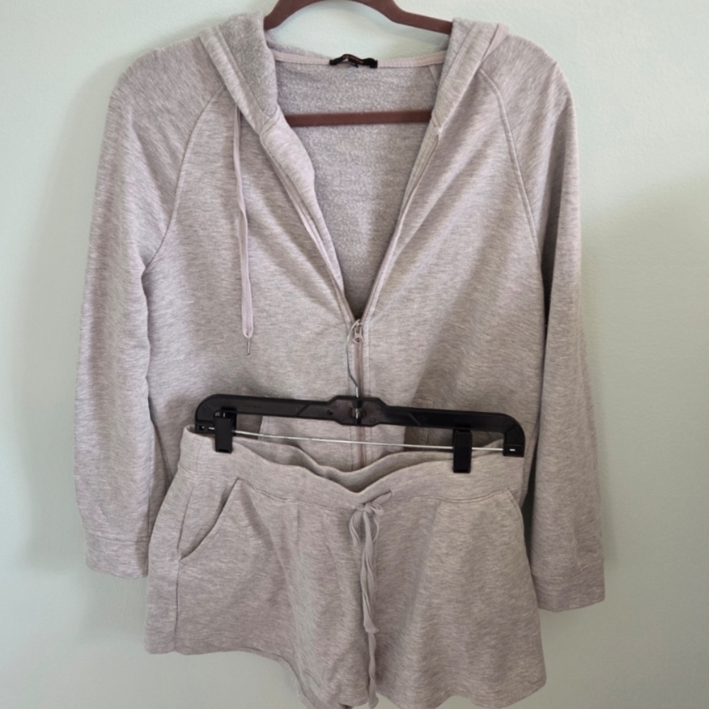 Quince Cozy Heather Gray Sweat Set